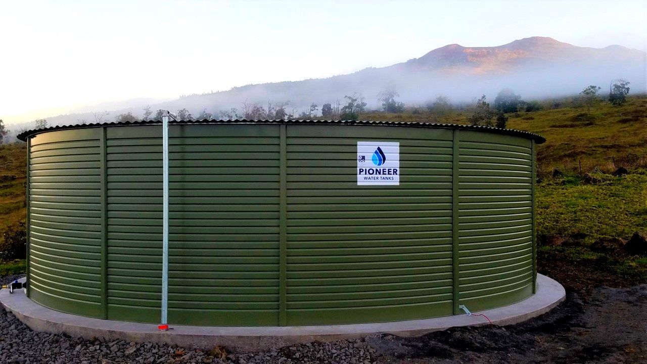 Pioneer water tank installation Hawaii